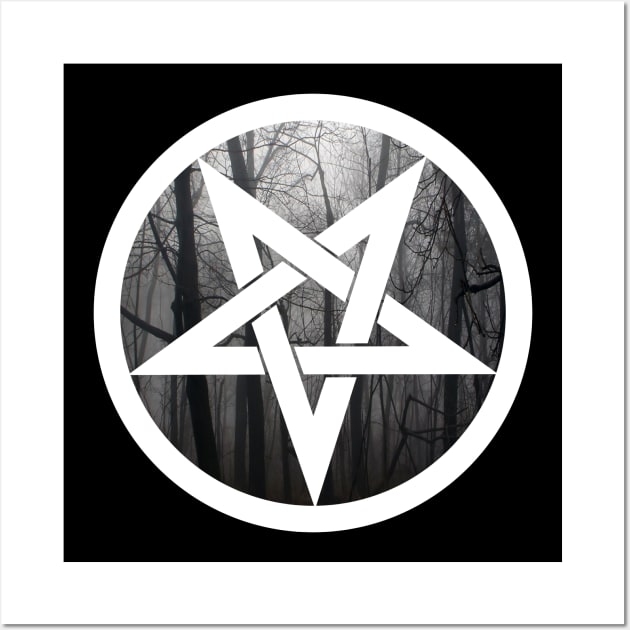 Woven Pentagram - Forest Wall Art by RainingSpiders